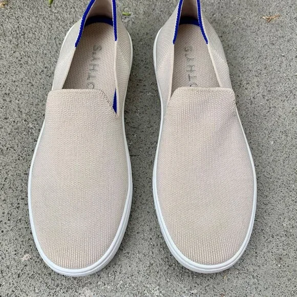 ROTHY'S Sand Original Slip On Sneaker Womens 6.5 37 Shoes Rothys Fabric Flat Tan - Picture 12 of 12
